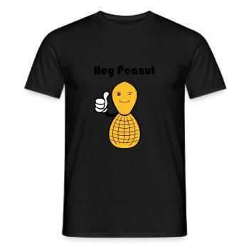 Hey cacahuète - T-shirt homme - noir - Devant - AI Model Male 178 light (178cm)