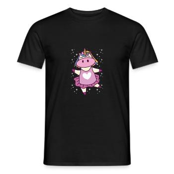 Unicorn Birthday Girl Gift - Men's T-Shirt - black - Front - AI Model Male 178 light (178cm)