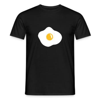 Spiegelei - Ei - Männer T-Shirt - Schwarz - Vorne - AI Model Male 178 light (178cm)