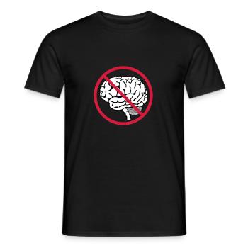 no brain - Men's T-Shirt - black - Front - AI Model Male 178 light (178cm)