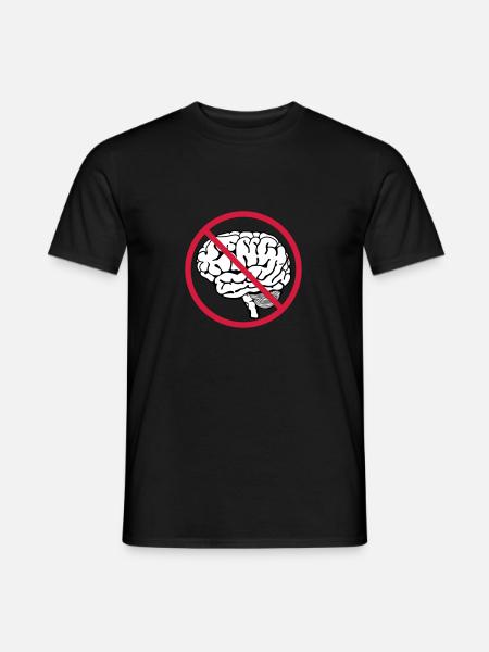 no brain - Men's T-Shirt - black