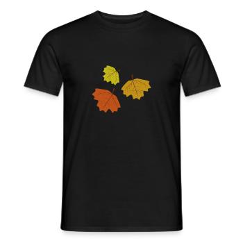 Herbstlaub - Männer T-Shirt - Schwarz - Vorne - AI Model Male 178 light (178cm)
