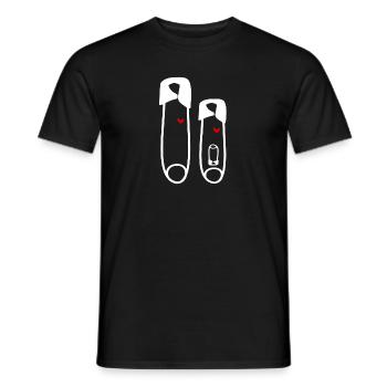 Amour Amour Enceinte Bébé Famille Enfant Papa Maman - T-shirt homme - noir - Devant - AI Model Male 178 light (178cm)