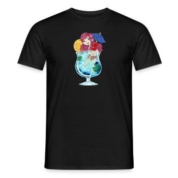 Blue Lagoon Cocktail - Men's T-Shirt - black - Front - AI Model Male 178 light (178cm)