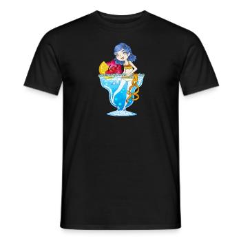 Blue Margarita Cocktail - Men's T-Shirt - black - Front - AI Model Male 178 light (178cm)