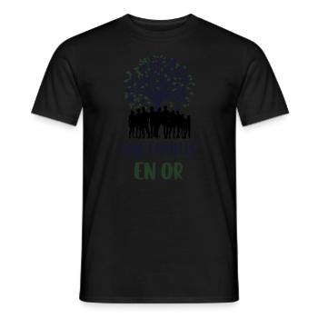 Une famille en or - T-shirt homme - noir - Devant - AI Model Male 178 light (178cm)