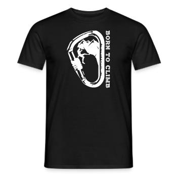 Born to climb Bouldering Climbing Boulder - Men's T-Shirt - black - Front - AI Model Male 178 light (178cm)