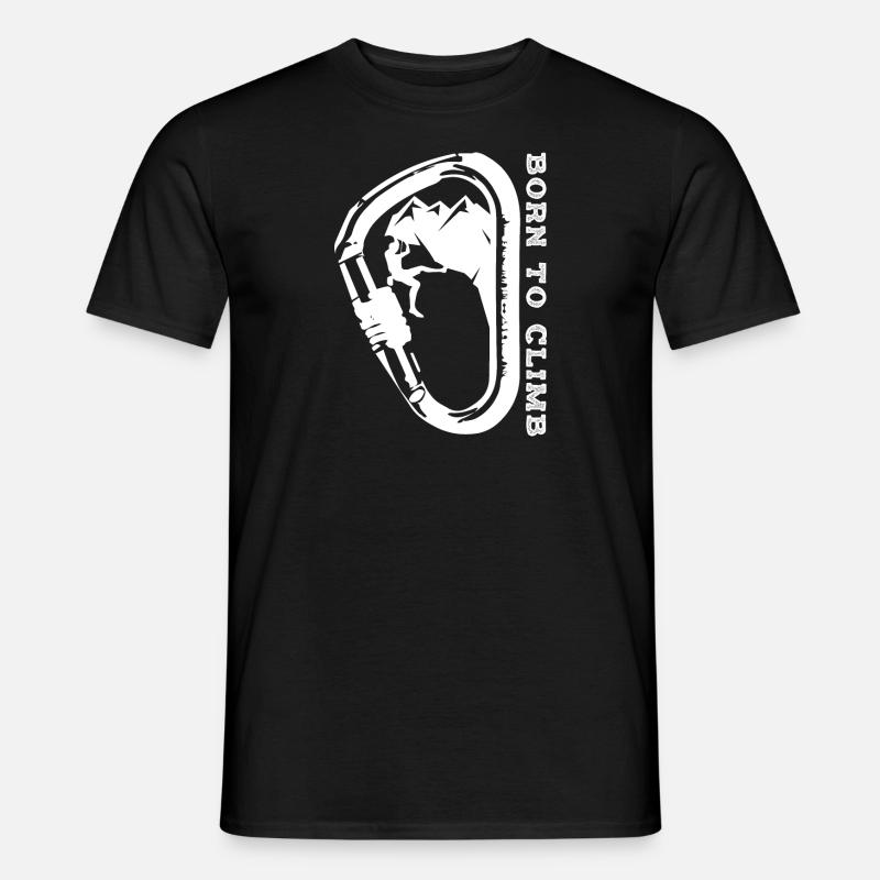 Né pour escalader Bloc Escalade Rocher - T-shirt homme - noir