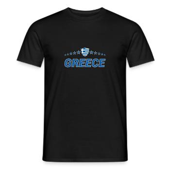 Griechenland - Männer T-Shirt - Schwarz - Vorne - AI Model Male 178 light (178cm)