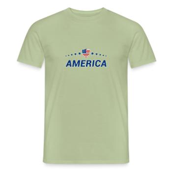 United States - Men's T-Shirt - sage - Front - AI Model Male 178 light (178cm)