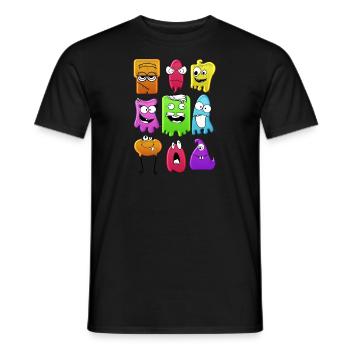 Funny ghosts - Men's T-Shirt - black - Front - AI Model Male 178 light (178cm)