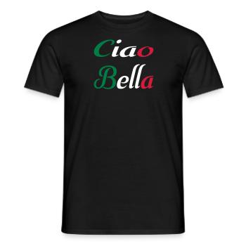 Ciao Bella - Men's T-Shirt - black - Front - AI Model Male 178 light (178cm)