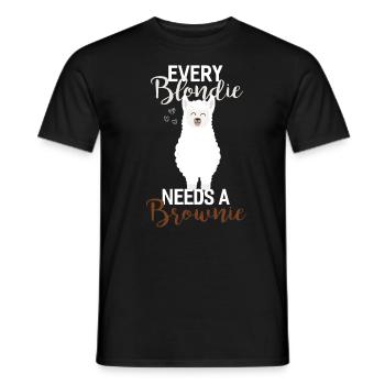 Brownie Blondie Alpaca - T-shirt homme - noir - Devant - AI Model Male 178 light (178cm)