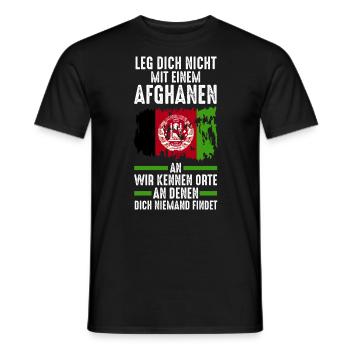 Afghanistan Afghane Afghanisches - Männer T-Shirt - Schwarz - Vorne - AI Model Male 178 light (178cm)
