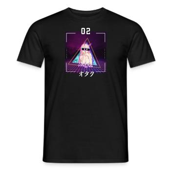 Otaku Anime T-Shirt - Männer T-Shirt - Schwarz - Vorne - AI Model Male 178 light (178cm)