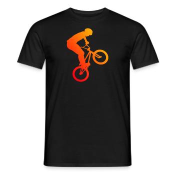 BMX Bike Women BMX Cycling Bike Men - Men's T-Shirt - black - Front - AI Model Male 178 light (178cm)