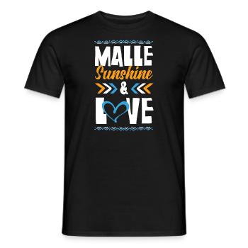 Malle Love - T-shirt homme - noir - Devant - AI Model Male 178 light (178cm)
