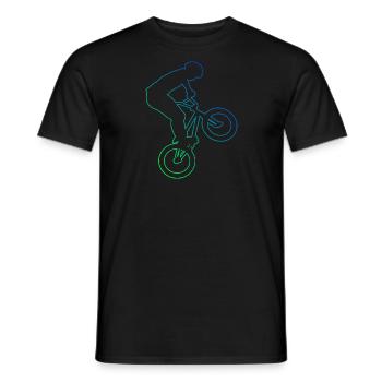 Femmes Hommes BMX vélo vélo vélo bmx - T-shirt homme - noir - Devant - AI Model Male 178 light (178cm)