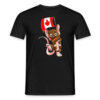 Kanada Fan Maus - Männer T-Shirt - Schwarz - Vorne - AI Model Male 178 light (178cm)
