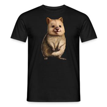 Quokka - the cute marsupial - Men's T-Shirt - black - Front - AI Model Male 178 light (178cm)