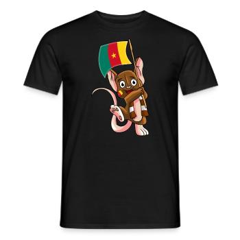 Kamerun Fan Maus - Männer T-Shirt - Schwarz - Vorne - AI Model Male 178 light (178cm)