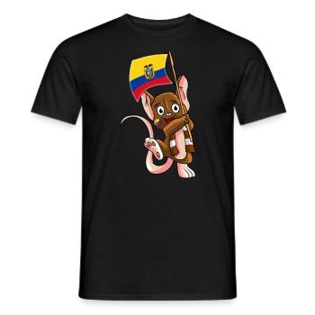 Ecuador Fan Maus - Männer T-Shirt - Schwarz - Vorne - AI Model Male 178 light (178cm)