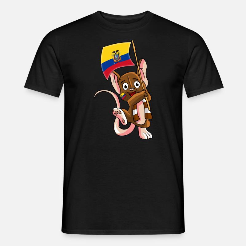 Ecuador Fan Maus - Männer T-Shirt - Schwarz