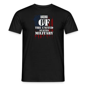 Vétéran des États-Unis Mil... - T-shirt homme - noir - Devant - AI Model Male 178 light (178cm)