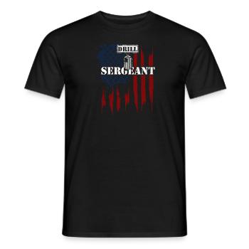 Sergent instructeur - Vétéran - T-shirt homme - noir - Devant - AI Model Male 178 light (178cm)