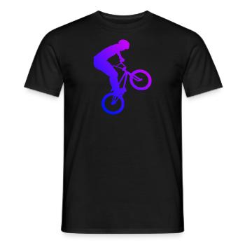 BMX cyclisme vélo hommes bmx vélo femmes - T-shirt homme - noir - Devant - AI Model Male 178 light (178cm)