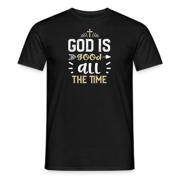 God is good all the time - Jesus - Men's T-Shirt - black - Front - AI Model Male 178 light (178cm)
