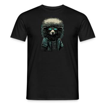 Hippie Sheep - Men's T-Shirt - black - Front - AI Model Male 178 light (178cm)