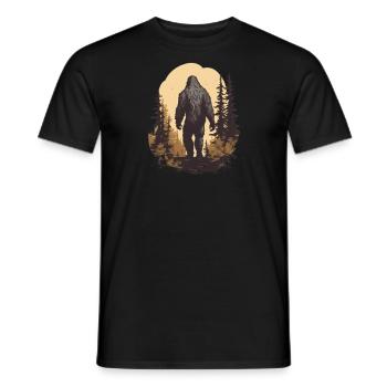Kryptozoologie Sasquatch Folklore Vintage Bigfoot - Männer T-Shirt - Schwarz - Vorne - AI Model Male 178 light (178cm)