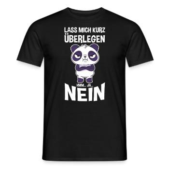 Lass mich kurz überlegen NEIN - Männer T-Shirt - Schwarz - Vorne - AI Model Male 178 light (178cm)