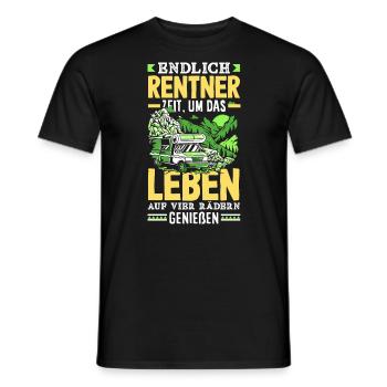 Endlich Rentner Zeit das Leben auf vier Rädern zu - Männer T-Shirt - Schwarz - Vorne - AI Model Male 178 light (178cm)