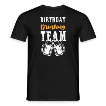 Birthday Drinking Team - Men's T-Shirt - black - Front - AI Model Male 178 light (178cm)