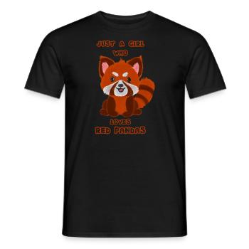 Just A Girl Who Loves Red Pandas - Men's T-Shirt - black - Front - AI Model Male 178 light (178cm)
