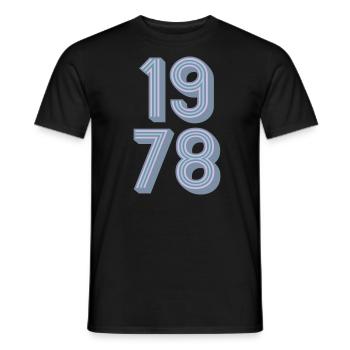 1978 Geburtsjahr | Farben änderbar - Männer T-Shirt - Schwarz - Vorne - AI Model Male 178 light (178cm)
