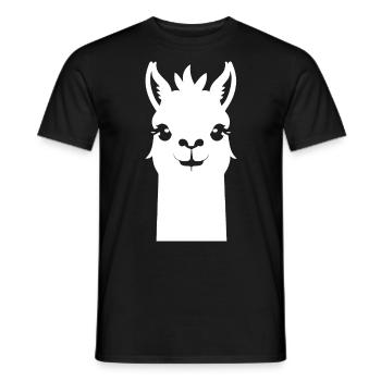 Drôle de lama Silhouette Cheeky Fun Lamas - T-shirt homme - noir - Devant - AI Model Male 178 light (178cm)