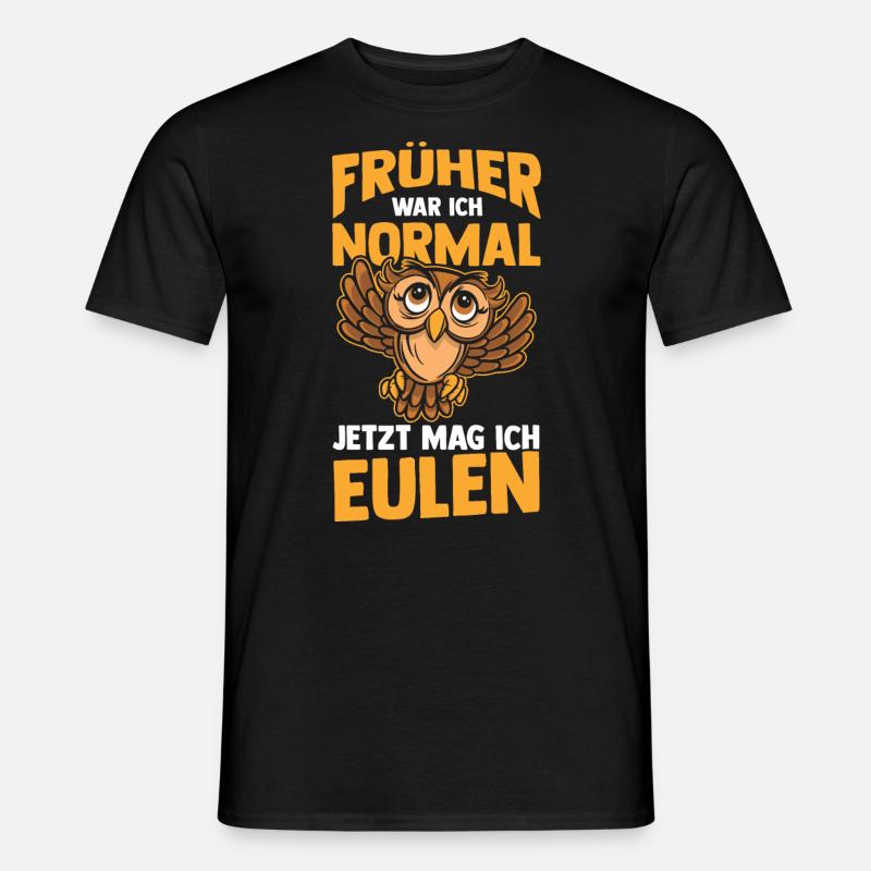 Eulen - Männer T-Shirt - Schwarz