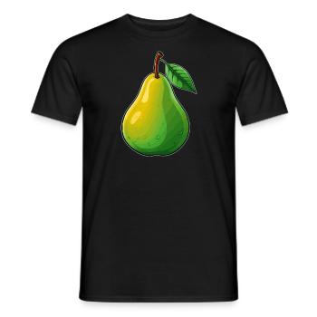 A pear - Men's T-Shirt - black - Front - AI Model Male 178 light (178cm)