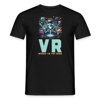 Vr-gamer Vr-gaming-videospiel-spieler Nerd - Männer T-Shirt - Schwarz - Vorne - AI Model Male 178 light (178cm)