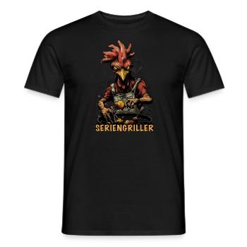 Chicken BBQ Grill Series Grill - Men's T-Shirt - black - Front - AI Model Male 178 light (178cm)