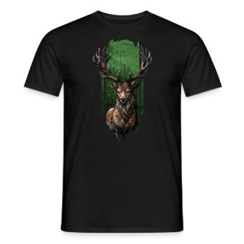 Cerf royal - T-shirt homme - noir - Devant - AI Model Male 178 light (178cm)