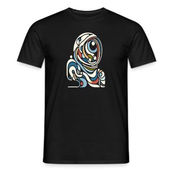 Farbenfroher Astro Style - Männer T-Shirt - Schwarz - Vorne - AI Model Male 178 light (178cm)