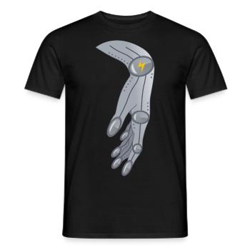 Alien Robotik Hand Geschenk - Männer T-Shirt - Schwarz - Vorne - AI Model Male 178 light (178cm)