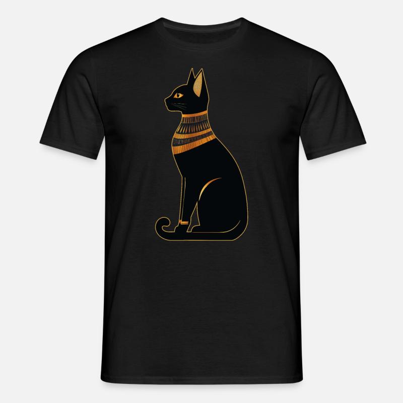 Ägyptische Katze - Männer T-Shirt - Schwarz