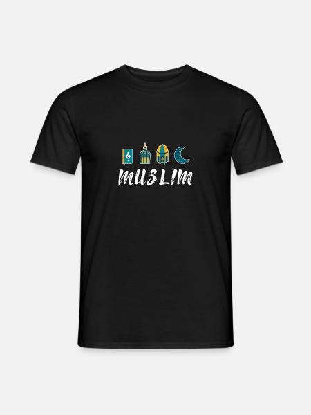 Muslim Vintage Moslem Retro - Männer T-Shirt - Schwarz