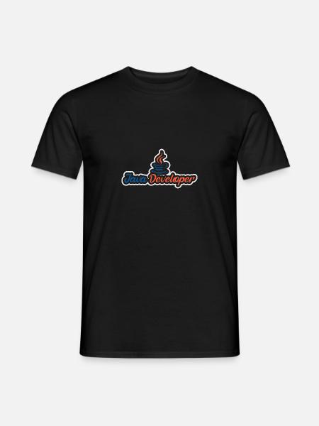 Java Developer with Coffee - T-shirt homme - noir