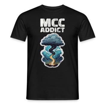 Storm Chaser Extreme Weather Severe Weather MCC ADDICT - Men's T-Shirt - black - Front - AI Model Male 178 light (178cm)